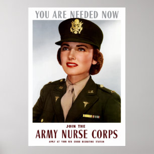 Poster Rejoignez Le Corps Des Infirmières De L'Armée