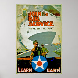 Poster Rejoignez Le Service Aérien ~ Donnez Er Le Canon