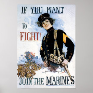 Poster Rejoignez les Marines