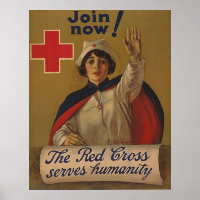 Poster Rejoins-toi maintenant ! La Croix Rouge sert l'hum (Devant)