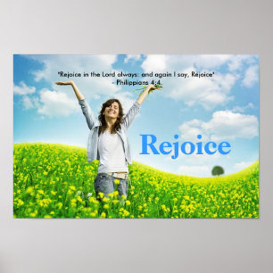 Poster Réjouissez-vous dans l'affiche d'éloge de seigneur