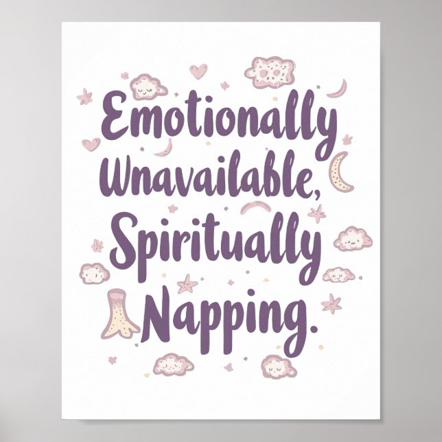 Poster Relatable Self Care and Tired Quote (Devant)