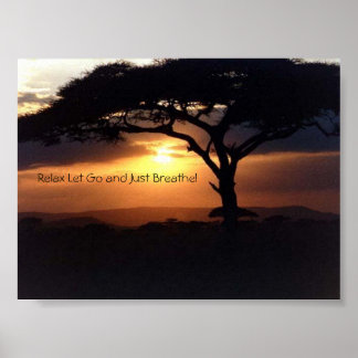 Poster Relax Let Go et Just Respire