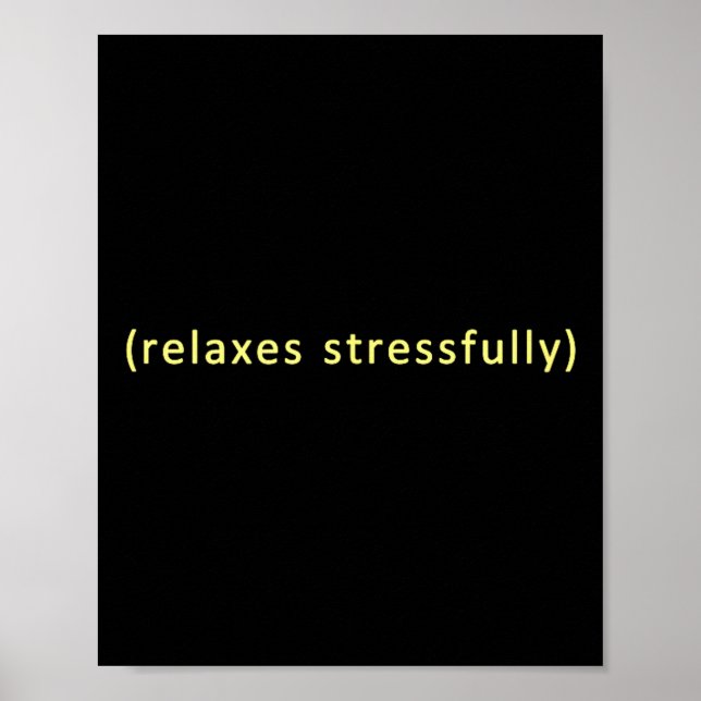 Poster Relaxes stressfully  (Devant)