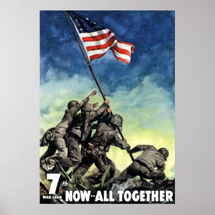 Poster Relèvement du drapeau sur Iwo Jima