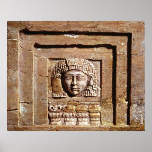 Poster Relief depicting a woman at a window