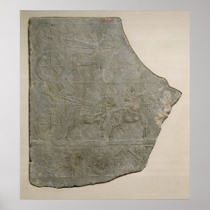 Poster Relief of the Assyrian army in battle and at