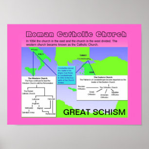 Poster Religion, Catholique Romain GRAND SCHISME