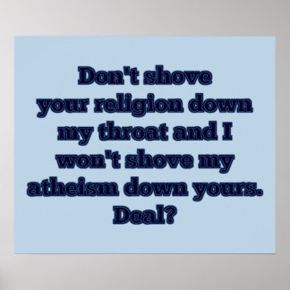Poster Religion contre athéisme, partie 2