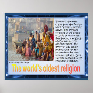 Poster Religion, hindouisme, la religion la plus ancienne