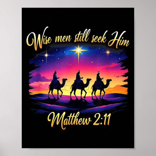 Poster Religious Christmas Wise Men Still Seek Him 3 King (Devant)