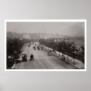 Poster Remblai de la Tamise (photo de sépia)