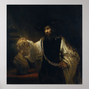 Poster Rembrandt - Aristote avec buste d'Homère
