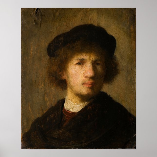 Poster Rembrandt - Autoportrait (Devant)