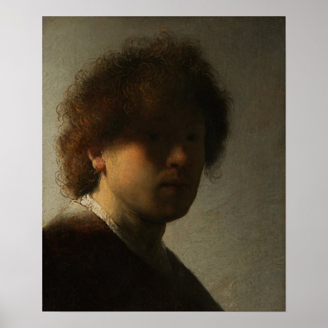 Poster Rembrandt - Autoportrait À L'Âge Jeune (Devant)