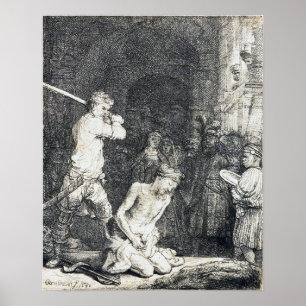 Poster Rembrandt - Décapitation de Jean-Baptiste 1640