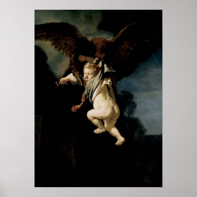Poster Rembrandt - Enlèvement De Ganymede (Devant)
