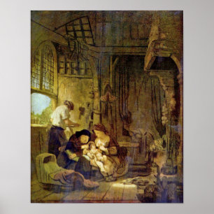 Poster Rembrandt Harmenszoon van Rijn - famille sainte