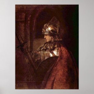 Poster Rembrandt - Homme aux bras (Alexandre le Grand)