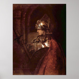 Poster Rembrandt - Homme aux bras (Alexandre le Grand)