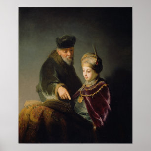 Poster Rembrandt - Jeune Érudit et son Tuteur