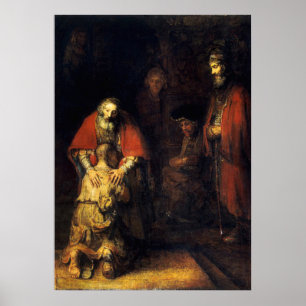Poster Rembrandt - Le retour du fils prodigue