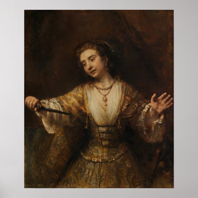 Poster Rembrandt - Lucrèce (Devant)