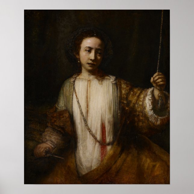 Poster Rembrandt - Lucrèce (Devant)