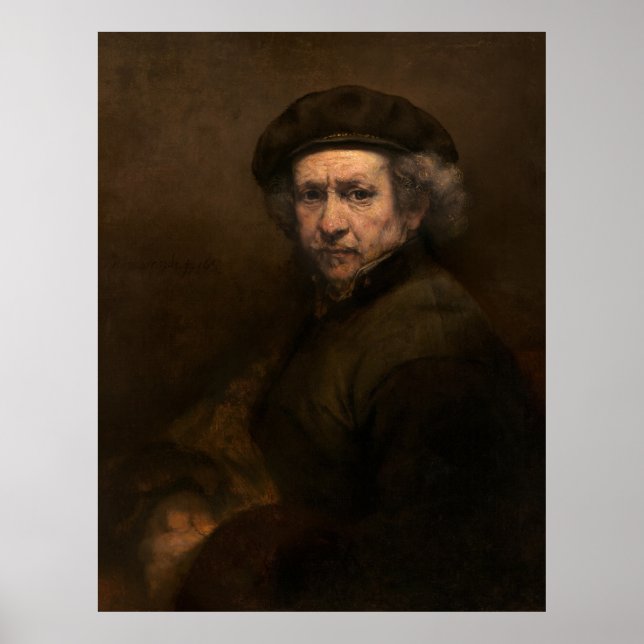 Poster Rembrandt Portrait, maître-artiste néerlandais (Devant)