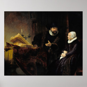 Poster Rembrandt - Prêcheur mennonite Anslo et son épouse