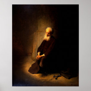 Poster Rembrandt - Saint Pierre En Prison, Apôtre Pierre