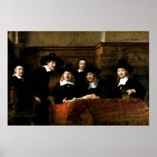 Poster Rembrandt : Syndics de la guilde des Drapers