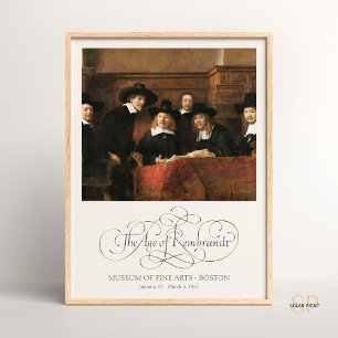 Poster Rembrandt Syndics de la Peinture de la guilde des 