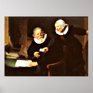 Poster Rembrandt : The Shipbuilder and his Wife, 1633