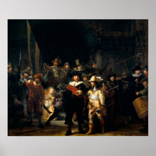 Poster Rembrandt Van Rijn, la montre de nuit
