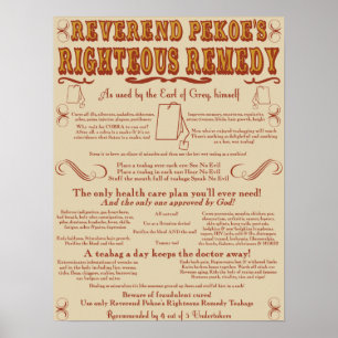 Poster Remède miracle de sac à thé