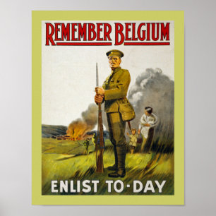 Poster Remember Belgium (border)