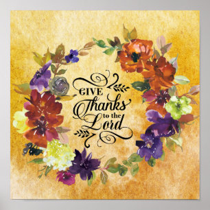 Poster Remercie le Seigneur, Thanksgiving