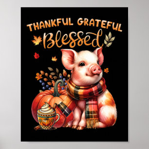 Poster Remerciements Gratuit Bienheureux Cochon D'Animal 
