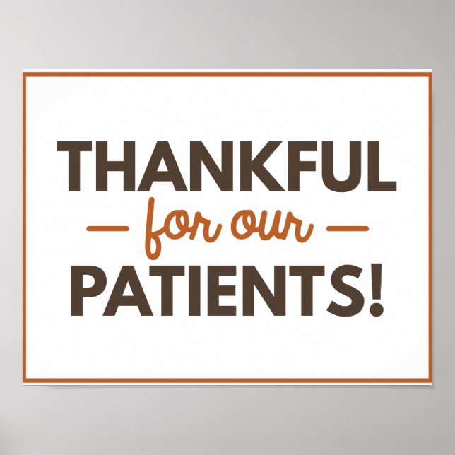 Poster Remerciements pour l'affiche de nos patients (Devant)