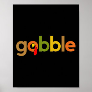 Poster Remerciements Pour Les Femmes Son Gobble Turquie D