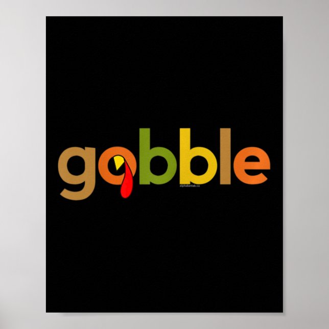 Poster Remerciements Pour Les Femmes Son Gobble Turquie D (Devant)