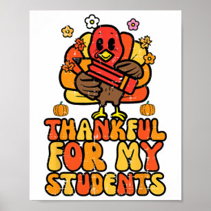 Poster Remerciements Pour Mes Étudiants Thanksgiving Auto