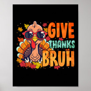 Poster Remerciez Frère Thanksgiving Merci Dinosaure Autom
