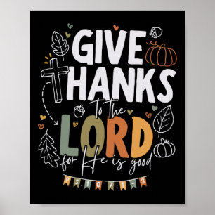 Poster Remerciez Le Seigneur Thanksgiving Fall Christia