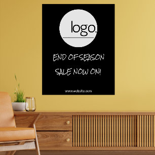 POSTER REMISE SAISONNIÈRE VENTE DÉTAIL LOGO MARQUE