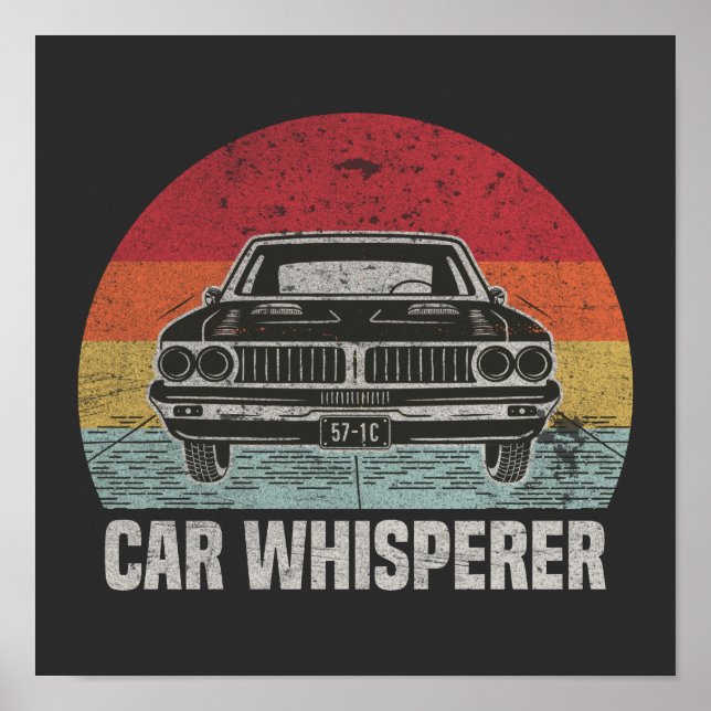 Poster Remorque Whisperer De Voiture Retro Cadeau Pour La (Devant)