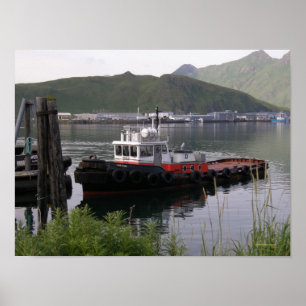 Poster Remorqueur de Saratoga dans le port néerlandais,