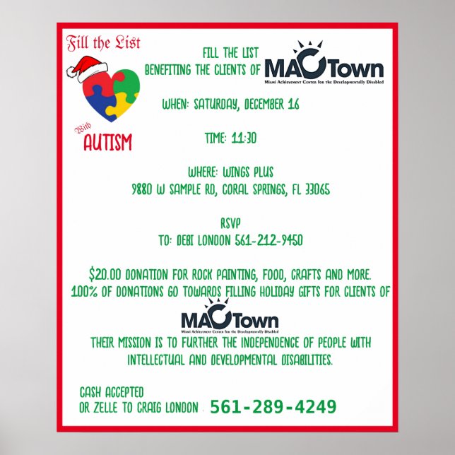 Poster Remplir la liste, 2023 (Devant)