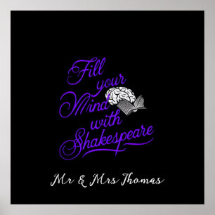 Poster Remplir votre esprit avec Shakespeare Le cadeau ul